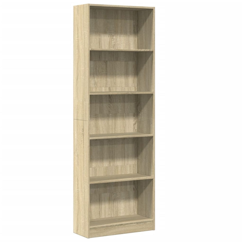 Bücherregal Sonoma-Eiche 60x24x176 cm Holzwerkstoff