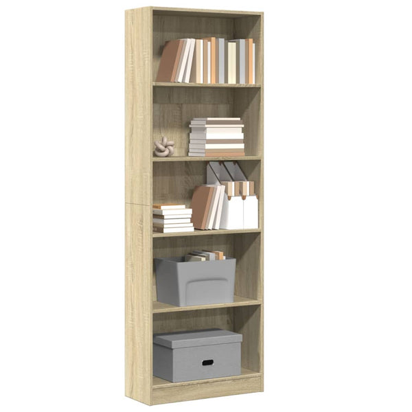 Bücherregal Sonoma-Eiche 60x24x176 cm Holzwerkstoff