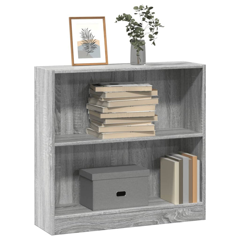 Bücherregal Grau Sonoma 80x24x76cm Holzwerkstoff