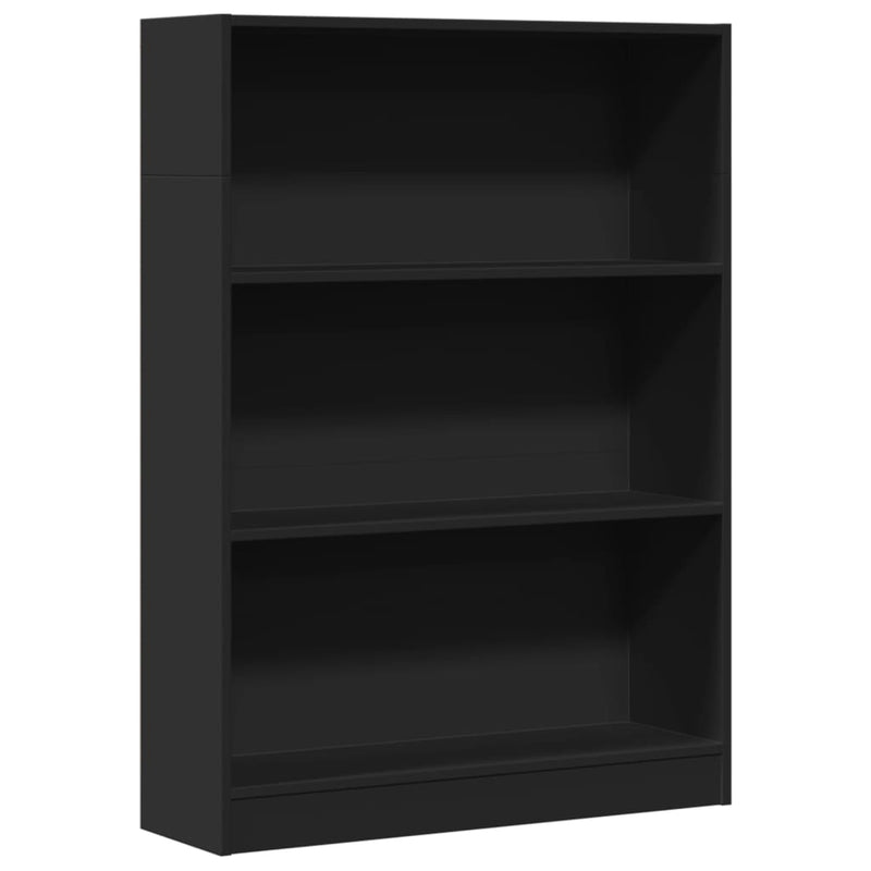 Bücherregal Schwarz 80x24x109 cm Holzwerkstoff