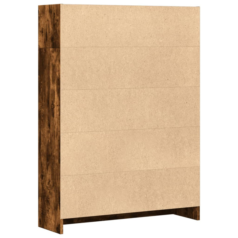 Bücherregal Räuchereiche 80x24x109 cm Holzwerkstoff