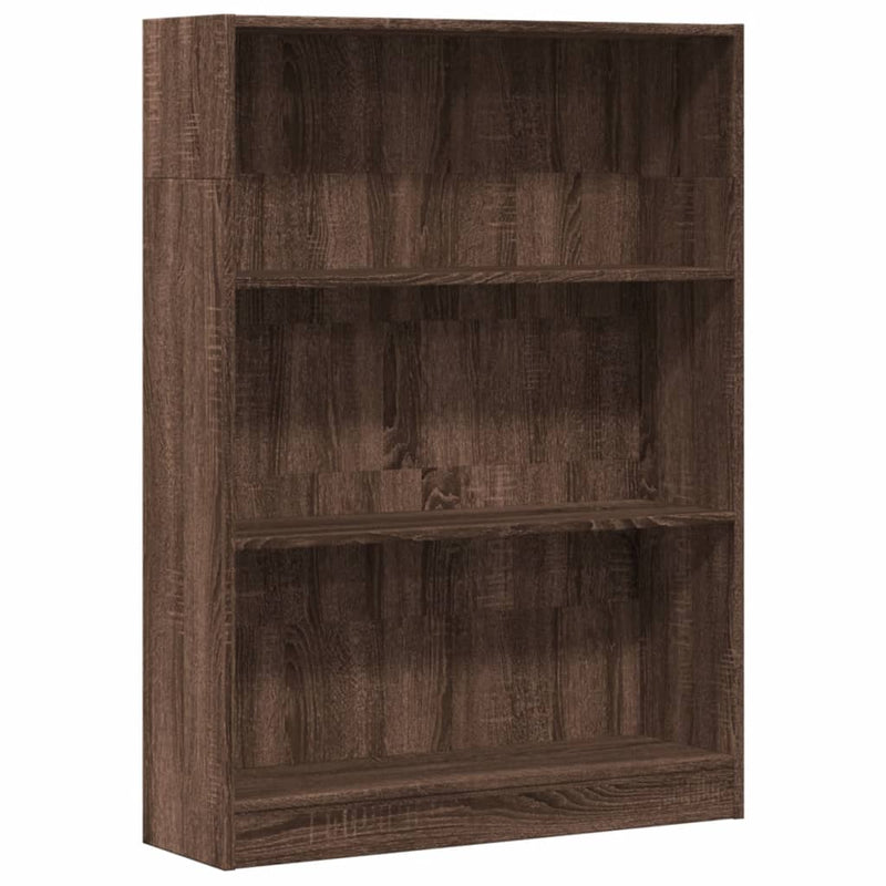 Bücherregal Braun Eichen-Optik 80x24x109 cm Holzwerkstoff