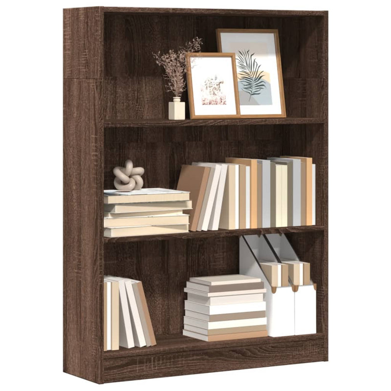 Bücherregal Braun Eichen-Optik 80x24x109 cm Holzwerkstoff