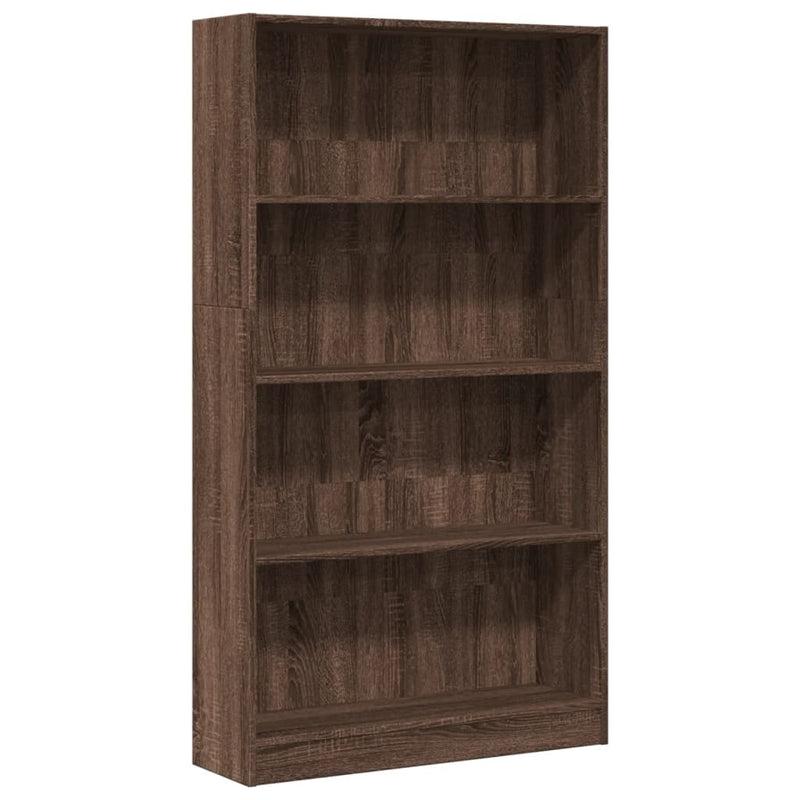 Bücherregal Braun Eichen-Optik 80x24x143 cm Holzwerkstoff