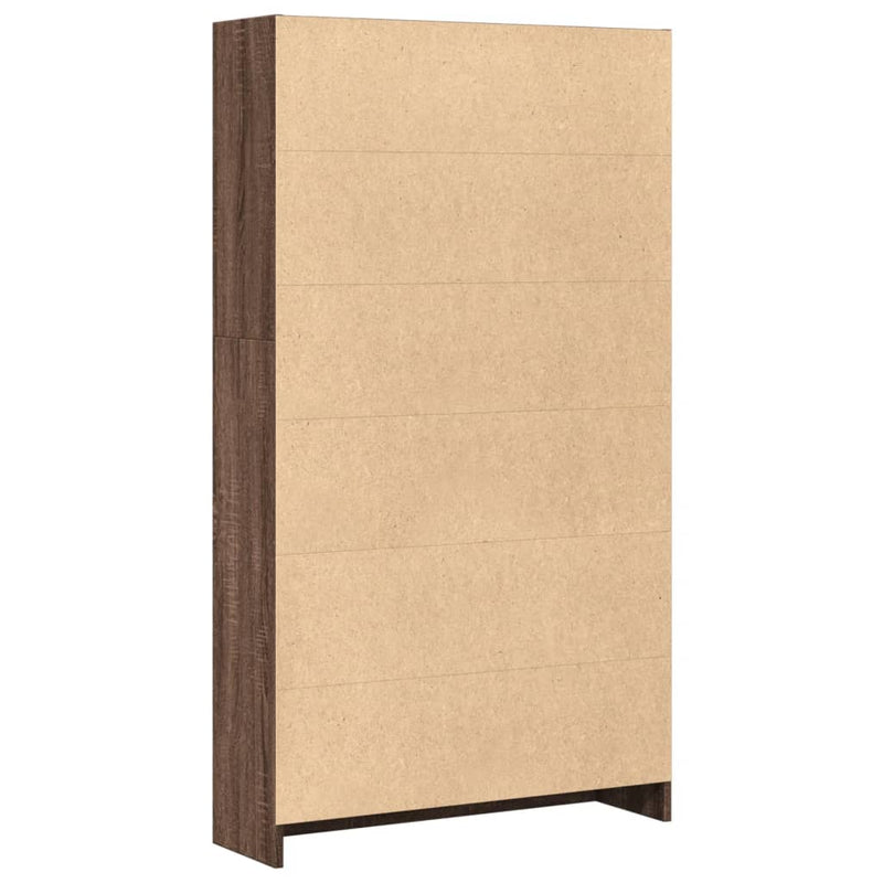 Bücherregal Braun Eichen-Optik 80x24x143 cm Holzwerkstoff