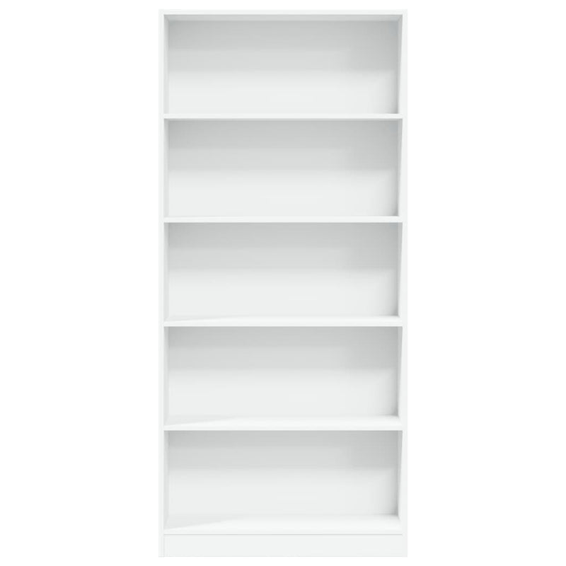 Bücherregal Weiß 80x24x176 cm Holzwerkstoff