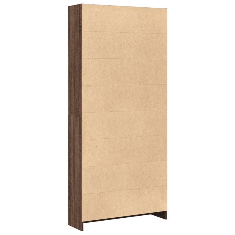 Bücherregal Braun Eichen-Optik 80x24x176 cm Holzwerkstoff