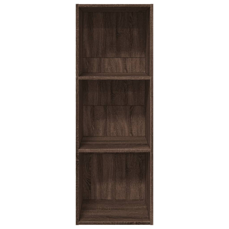 Bücherregal Braun Eichen-Optik 40x30x114 cm Holzwerkstoff