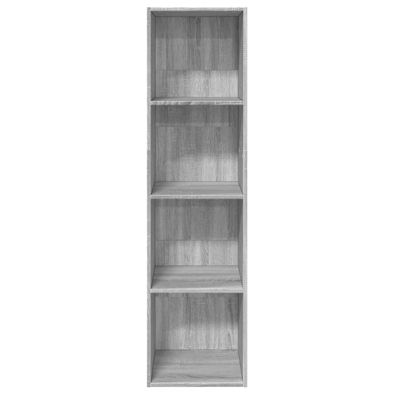 Bücherregal Grau Sonoma 40x30x152 cm Holzwerkstoff