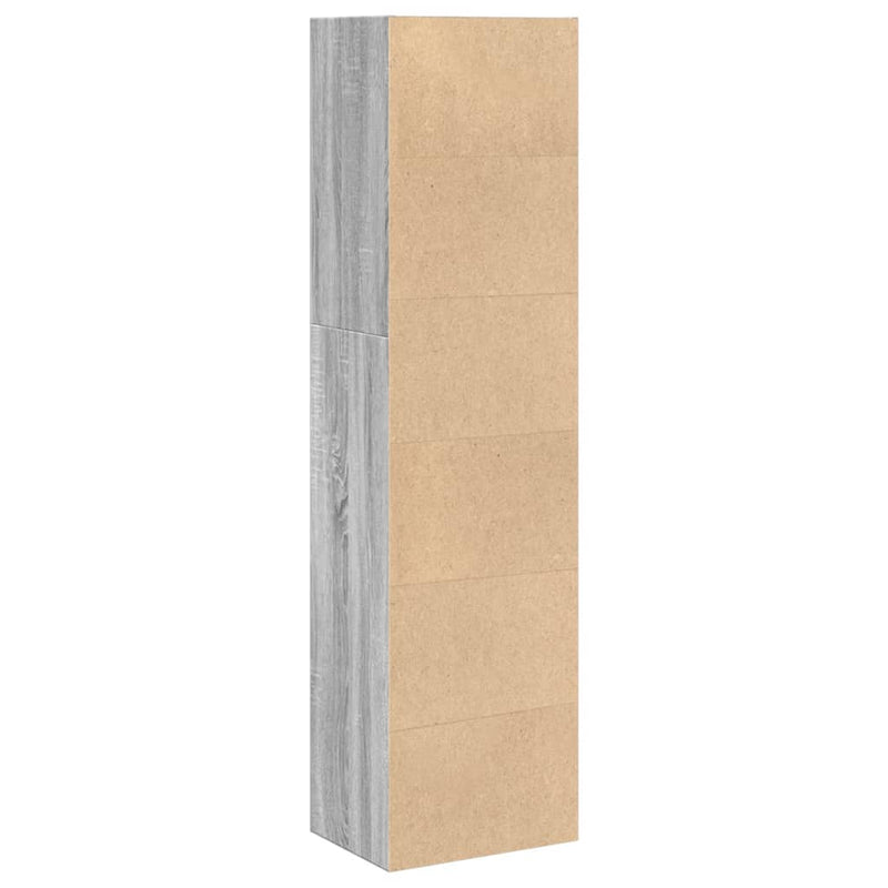 Bücherregal Grau Sonoma 40x30x152 cm Holzwerkstoff