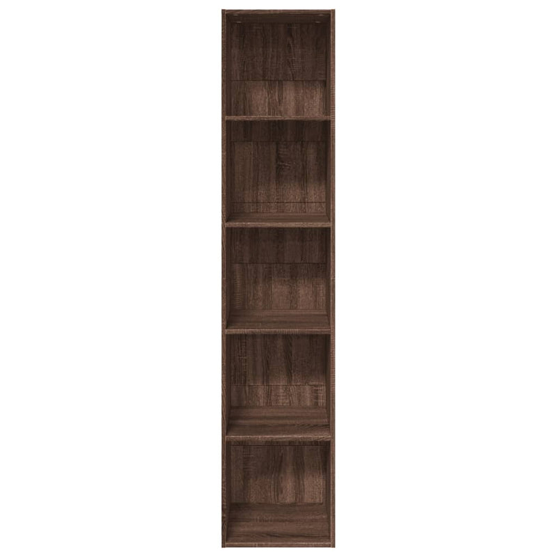 Bücherregal Braun Eichen-Optik 40x30x189 cm Holzwerkstoff