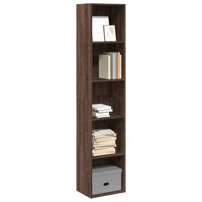 Bücherregal Braun Eichen-Optik 40x30x189 cm Holzwerkstoff