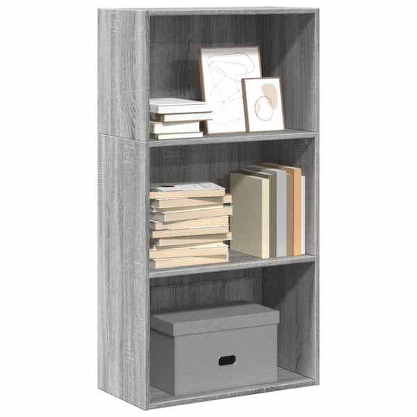 Bücherregal Grau Sonoma 60x30x114 cm Holzwerkstoff