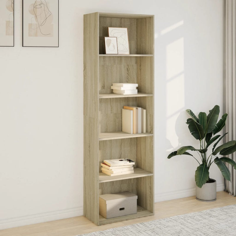 Bücherregal Sonoma-Eiche 60x30x189 cm Holzwerkstoff