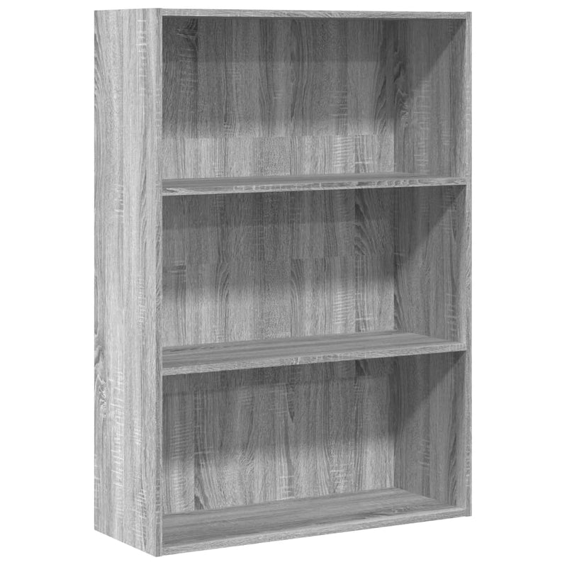 Bücherregal Grau Sonoma 80x30x114 cm Holzwerkstoff