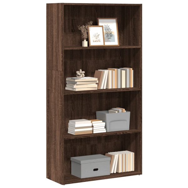 Bücherregal Braun Eichen-Optik 80x30x152 cm Holzwerkstoff