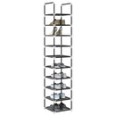 Schuhregale 2 Stk. 10 Ebenen Schwarz 33X33X174 Cm Vliesstoff
