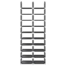 Schuhregale 2 Stk. 10 Ebenen Schwarz 33X33X174 Cm Vliesstoff