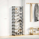 Schuhregal 10-Stöckig Grau 54X28X Vliesstoff