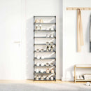 Schuhregal 10-Stöckig Grau 54X28X Vliesstoff