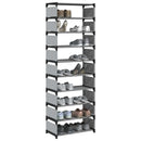 Schuhregal 10-Stöckig Grau 54X28X Vliesstoff