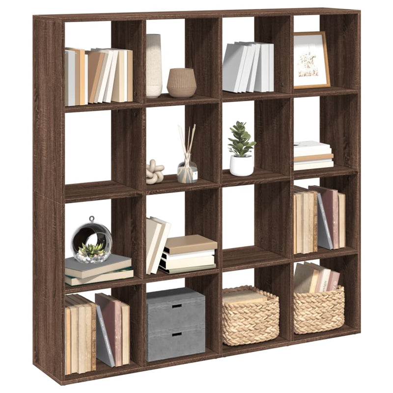 Bücherregal Braun Eichen-Optik 137,5x29x137,5 cm Holzwerkstoff