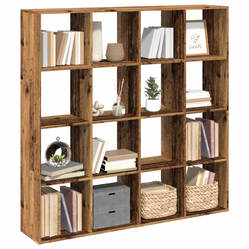 Bücherregal Altholz-Optik 137,5x29x137,5 cm Holzwerkstoff