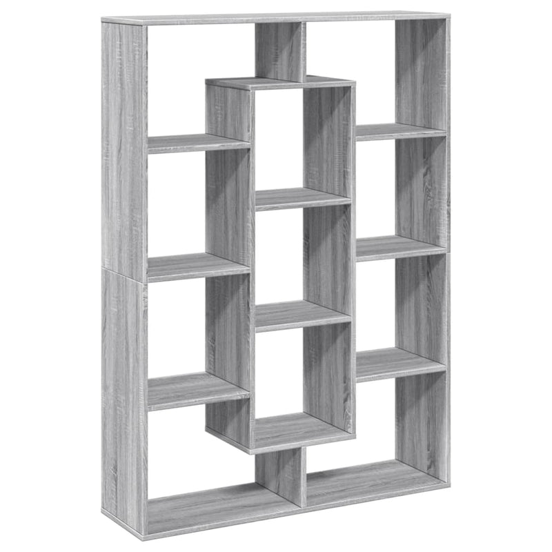 Bücherregal Grau Sonoma 102x29x143 cm Holzwerkstoff