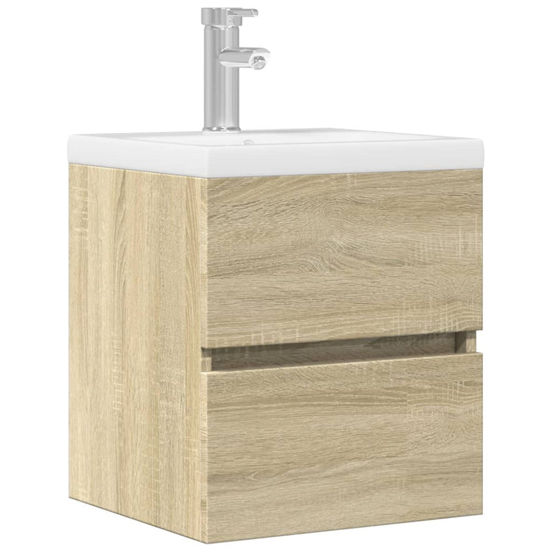 Waschbeckenunterschrank Sonoma-Eiche 41x38,5x45cm Holzwerkstoff