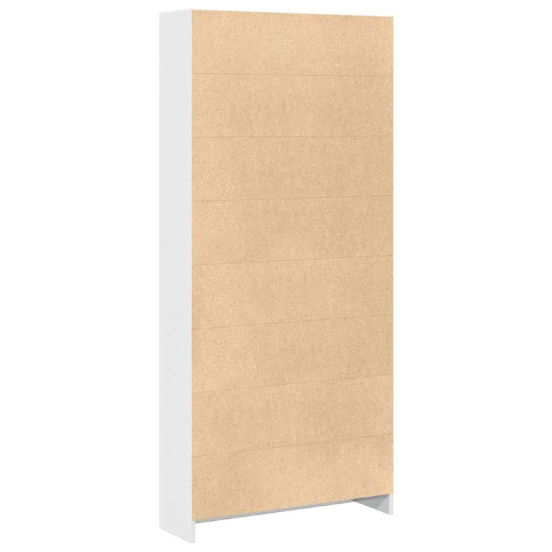 Bücherregal Hochglanz-Weiß 80x24x176 cm Holzwerkstoff