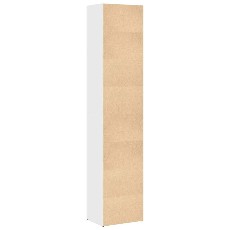 Bücherregal Hochglanz-Weiß 40x30x189 cm Holzwerkstoff