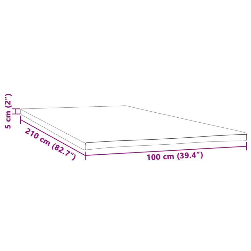 Matratzenauflage 100x210x5 cm