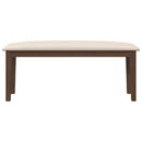 Bank 110 Cm Braun Massivholz Gummibaum