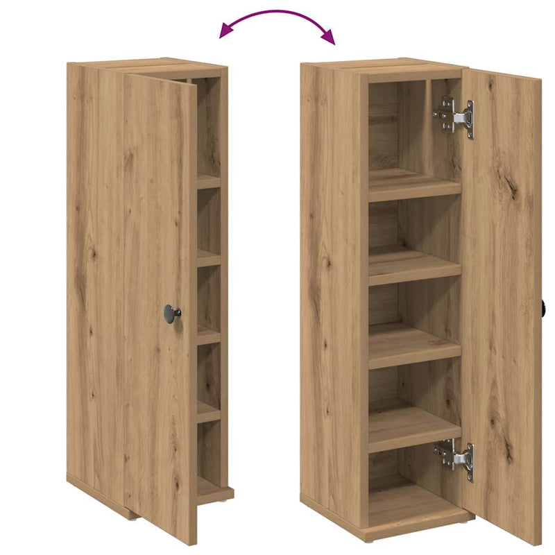 Badezimmerschrank mit Rollenhalter Artisan-Eiche 20,5x22x72 cm