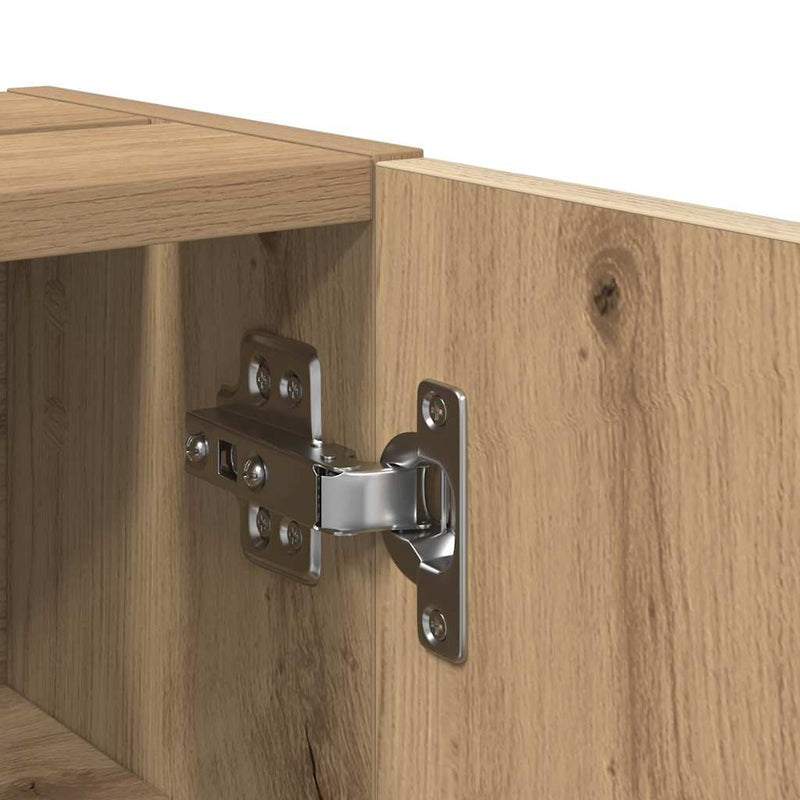 Badezimmerschrank mit Rollenhalter Artisan-Eiche 20,5x22x72 cm