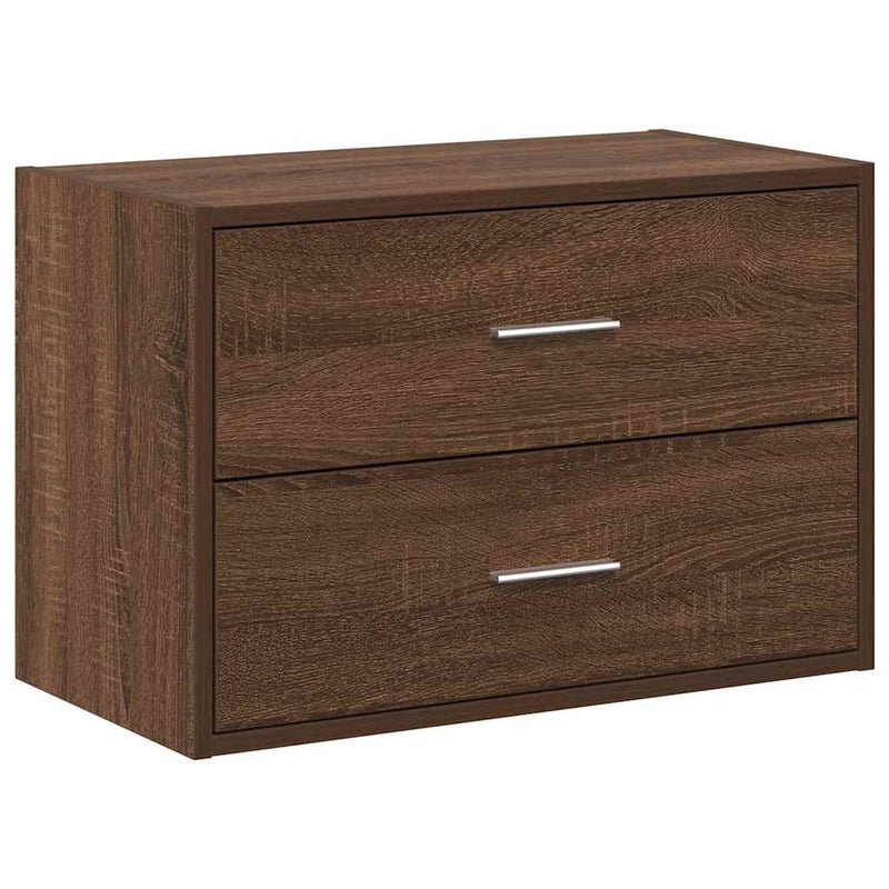 Schrank mit 2 Schubladen Braun Eichen-Optik 60x31x40 cm