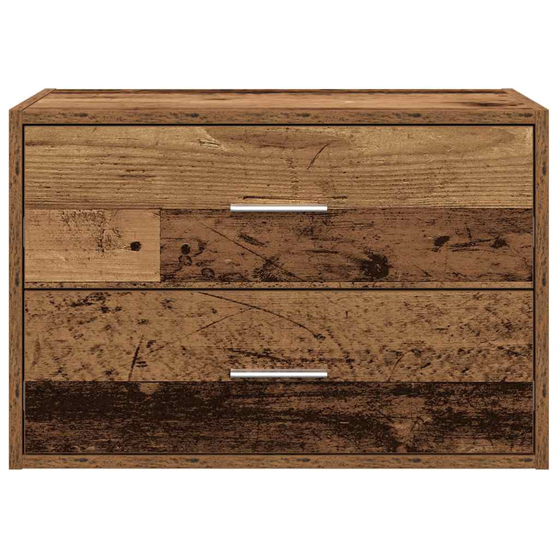 Schrank mit 2 Schubladen Altholz-Optik 60x31x40cm Holzwerkstoff