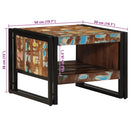 Couchtisch 50X50X38 Cm Altholz Massivholz Mehrfarbig