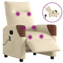 Massagesessel Elektrisch Stoff Creme