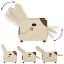 Massagesessel Elektrisch Stoff Creme