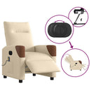 Massagesessel Elektrisch Stoff Creme