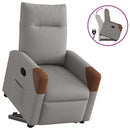 Elektrischer Massagesessel Mit Aufstehhilfe Stoff Taupe