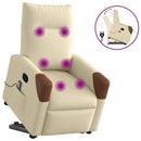 Elektrischer Massagesessel Mit Aufstehhilfe Stoff Creme