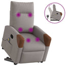 Elektrischer Massagesessel Mit Aufstehhilfe Stoff Taupe
