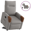 Elektrischer Massagesessel Mit Aufstehhilfe Stoff Taupe