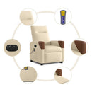Elektrischer Massagesessel Mit Aufstehhilfe Stoff Creme