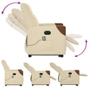 Elektrischer Massagesessel Mit Aufstehhilfe Stoff Creme