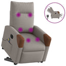 Elektrischer Massagesessel Mit Aufstehhilfe Stoff Taupe