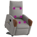 Elektrischer Massagesessel Mit Aufstehhilfe Stoff Taupe