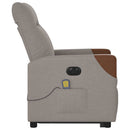 Elektrischer Massagesessel Mit Aufstehhilfe Stoff Taupe
